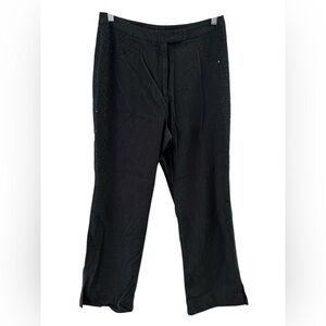 Sequin silk and wool vintage black straight leg pants